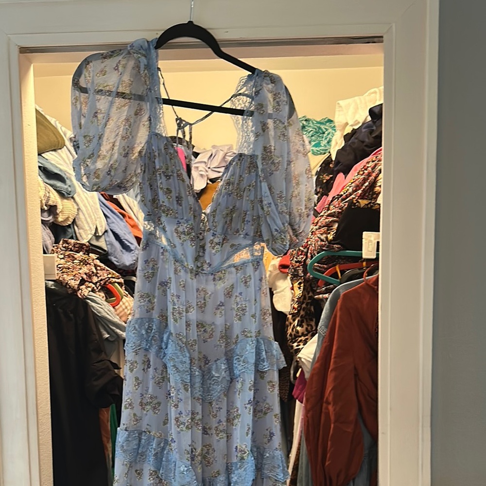 Floral Blue Dress